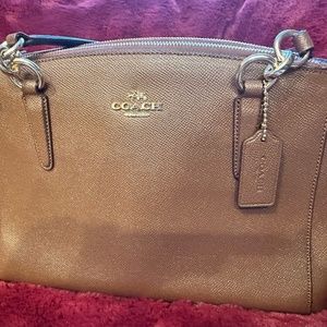 COACH Christie Carryall Crossgrain Leather Handbag